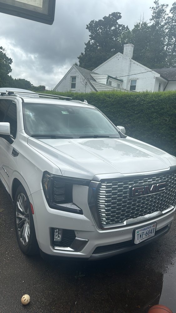 White GMC Yukon Denali serviced during a roadside assistance visit in Richmond, VA